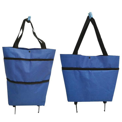 Large Capacity Foldable And Portable Wheels Shopping Grocery Bag