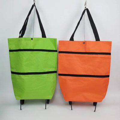 Large Capacity Foldable And Portable Wheels Shopping Grocery Bag