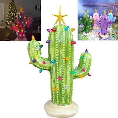 Vintage Christmas Lighted Cactus