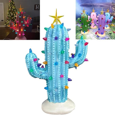 Vintage Christmas Lighted Cactus