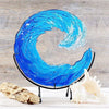 Wave Fused Glass Sculpture Wave Acrylic Craft Ornament