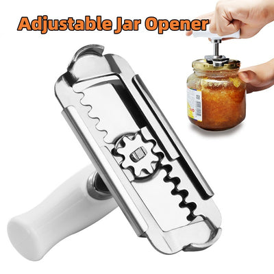 Jar Opener Adjustable Stainless Steel Can Openers Lid Remover